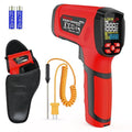 -40℉~2912℉ MESTEK Infrared Thermometer High Temperature Gun,50:1 Dual Laser Thermometer/K-Probe 14°F - 932°F, Digital Laser IR Temp Gun for Cooking,Pizza Oven, Engine, Kiln, Forging, Industrial Use ﻿ by MESTEK