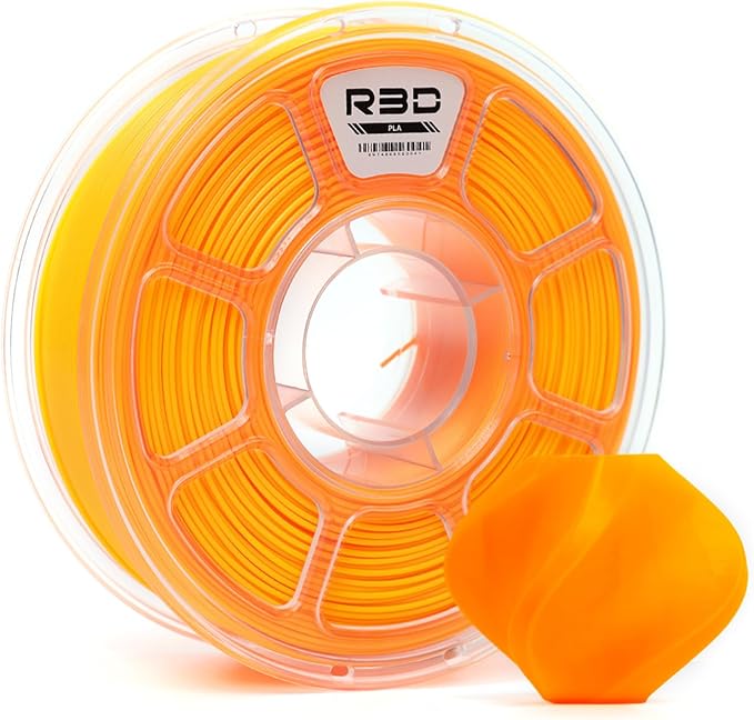 R3D PLA Filament 1.75mm, 0-370 mm/s High Speed PLA Printing, Dimensional Accuracy +/- 0.02mm, 1KG (2.2lbs) Clear Plastic Spool 3D Printer Filament (Fluorescent Yellow) by R3D