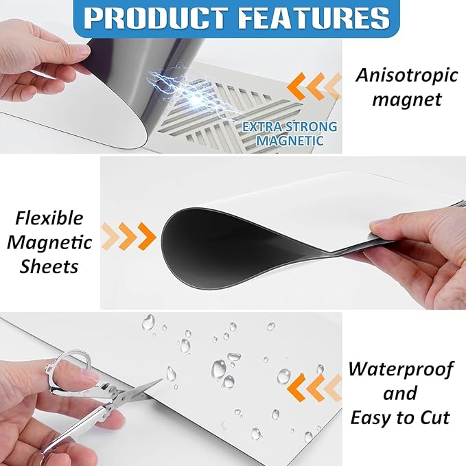 Magnetic Vent Covers, Extra Strong Magnets, 5.5" x 12" (3 Pack), Fits Steel Vents Only, Complete Seal, Air Vent Covers for Home Ceiling, Wall Registers, HVAC, AC, and Heater Vents - Image 4