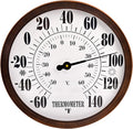 12" Large Outdoor Thermometer - Garden Thermometer Outdoor Decorative, Weather Thermometer Indoor Outdoor with Stainless Steel Enclosure, No Battery Needed by Lirches
