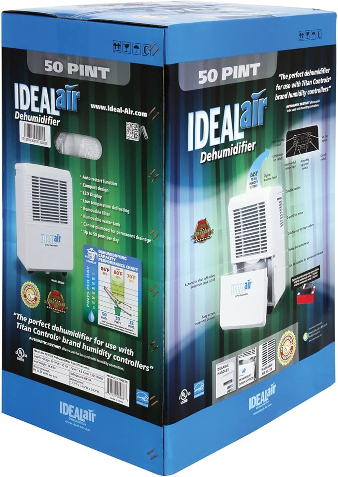 Ideal-Air Dehumidifier 30 Pint - Removes Up to 30 Pints of Moisture from the Air Per Day - Image 3