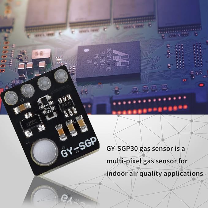 GY-SGP30 Gas Sensor, Air Quality Carbon Dioxide Formaldehyde Monitoring TVOC CO2 Gas Sensor Module, a Digital Multi-Pixel Gas Sensor for Indoor Air Quality Monitoring,co2 Sensor Arduino I2C - Image 2