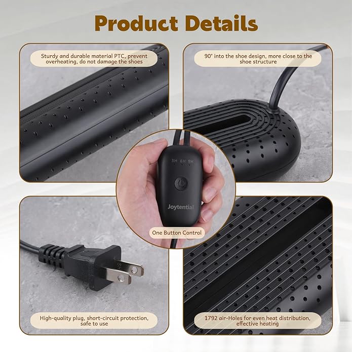 Electric Boot Dryer, Shoe Warmer with IC Controller, Footwear Travel Dryers Silent with 3/6/9 Hours Timer - Image 5