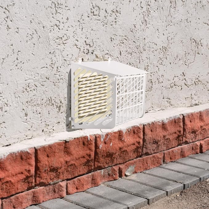 Outdoor Dryer Vent Cover with Open/Close Flap – Fits 5–6 Inch Vent Caps, Heavy-Duty Metal Dryer Vent Screen, Animal Guard, Weather-Resistant, Easy to Install (8.5"Lx8.5"Wx7.5"H) - Image 7