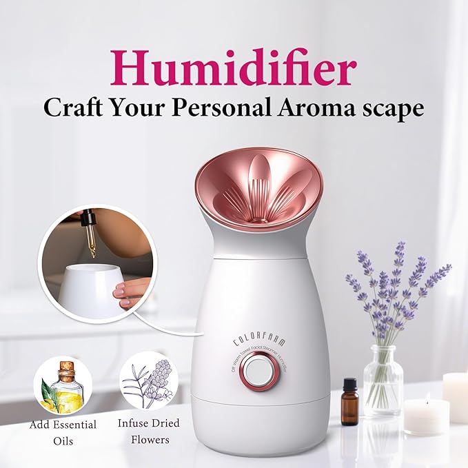 Colorfarm Facial Steamer Nano Ionic: Large 3-in-1 Face Steamer Deep Cleaning Unclogs Pores - Humidifier Hot Mist Home Sauna Spa for Women Men Sinuses Moisturizing - Image 9