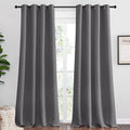 NICETOWN Bedroom Blackout Curtains Panels - Triple Weave Energy Saving Thermal Insulated Solid Grommet Blackout Draperies for Patio (1 Pair, 55 inches by 90 Inch, Grey) by NICETOWN