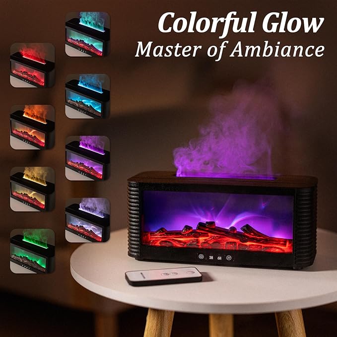 Essential Oil Diffuser for Home, Bedroom Humidifiers, Air Scent Aroma Aromatherapy Ultrasonic Machine, Valentine's Day Gifts, Timer Small Mini difusor de Aromas para casa Living Room Fireplace - Image 4