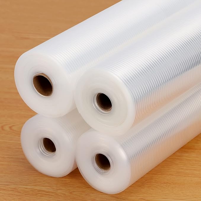 Anoak Shelf Liner Cabinet Liner, Non Adhesive Drawer Liner, Washable 12 Inch x 20 FT x 4Rolls Waterproof Durable Non-Slip Shelf Liner for Kitchen, Drawer, Refrigerator by ANOAK