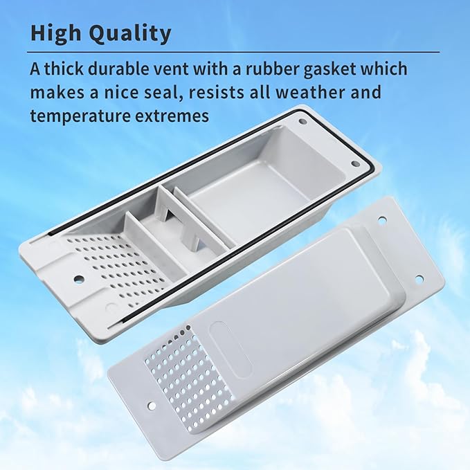 8 Pack Shipping Container Air Vent, Cross Flow Ventilation,Reduce Heat and Humidity for Cargo Shipping Containers - Light Grey - Image 6
