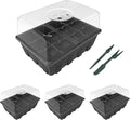 Gardzen 3 Pack Seed Starter Tray Germination Kit, Seed Starter Kit with Adjustable Humidity Dome, Plant Growing Kit 6.6" x 4.5" (12-Cell per Tray), Clear by Gardzen