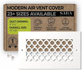 SABA Home Decor Air Vent Cover Grille - Acrylic Plexiglass 4" x 8" Duct Opening, 6" x 10" Overall Decorative Covers for Walls & Ceilings NOT for Floor USE, Venetian (4" x 8" with Screws, White) by SABAHomeDecor