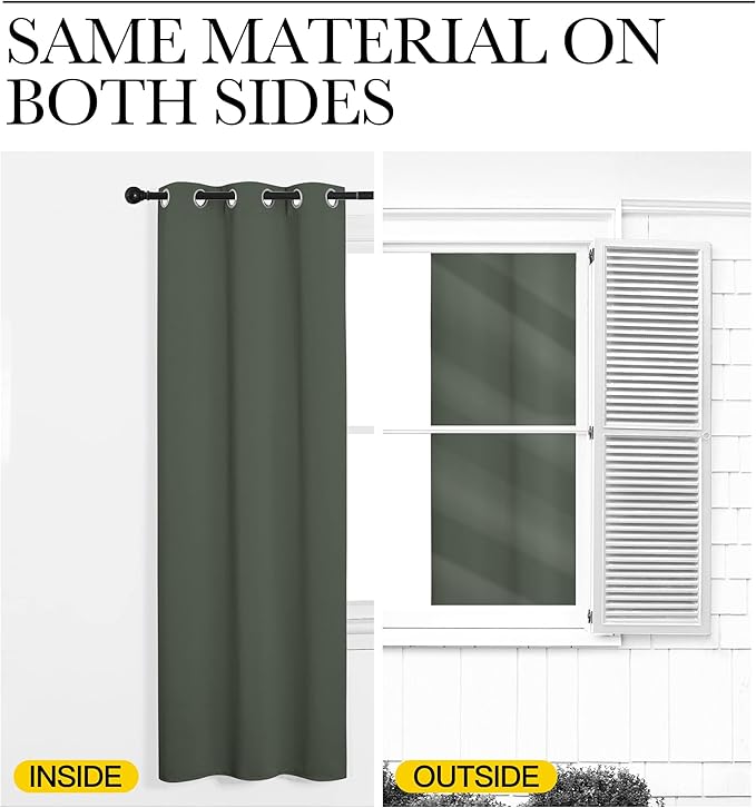 NICETOWN Ceiling Curtains, Room Divider Curtain Screen Partition, Vertical Blind for Sling Door, Blackout Window Curtain, Privacy Blind for Patio (Dark Mallard, Single Panel, 8.3ft Wide x 10ft Long) - Image 5