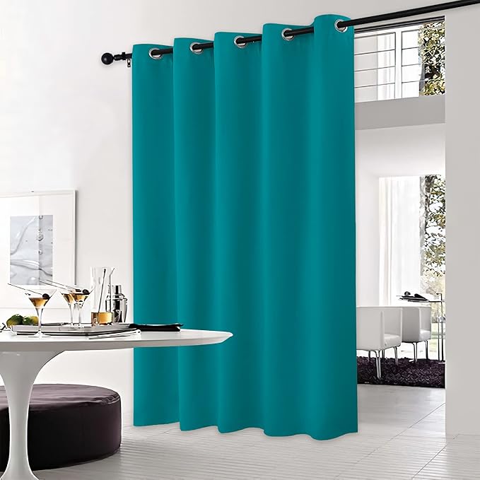 NICETOWN Peacock Teal Bedroom Blackout Curtain Panel, 1 Panel, 70 x 84 inch, Privacy Window Thermal Insulated Blackout Drape/Drapery for Loft, Guestroom - Image 2