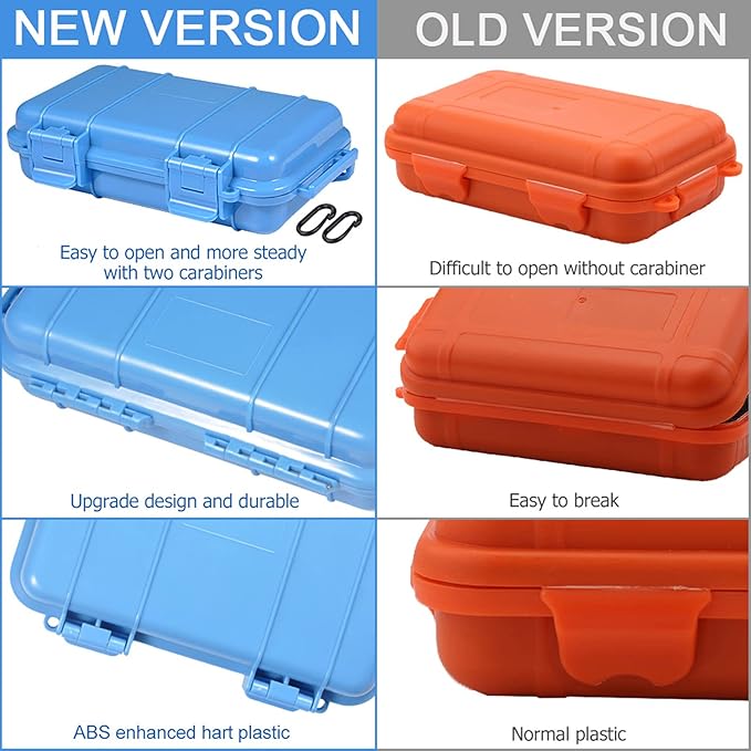 Ejoyous Waterproof Dry Storage Box, Waterproof Box Plastic Survival Container Shockproof Dry Storage Case with 2 U Shape Buckle for Fishing Camping Hiking - Image 4