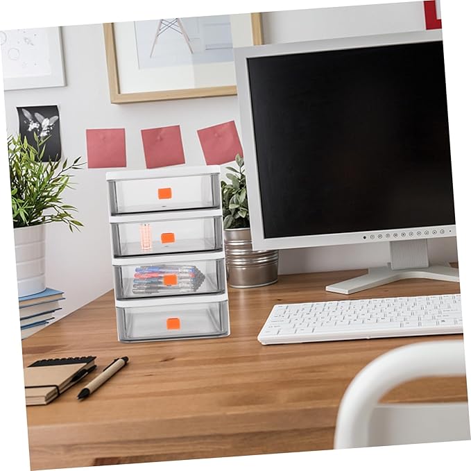 1pc Desk Storage Box Storage Boxes Document for Office Mini Cosmetic Organizer Small Desk Organizer - Image 3