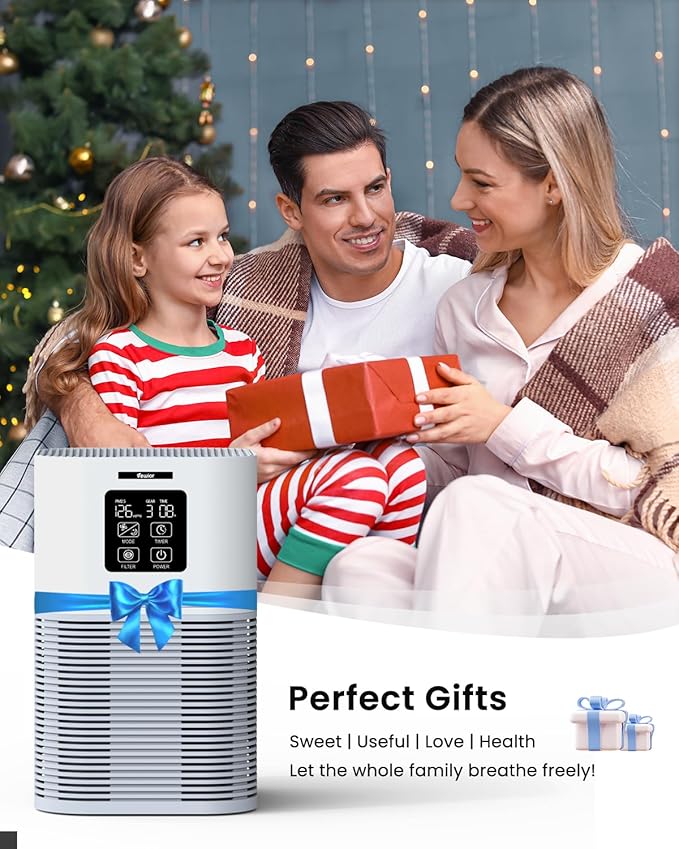 VEWIOR Air Purifiers for Home, Air Purifiers for Large Room up to 1200 sq.ft, H13 True HEPA Air Filter with Fragrance Sponge 6 Timers Quiet Air Cleaner for Pet Dander Wildfire - Image 9