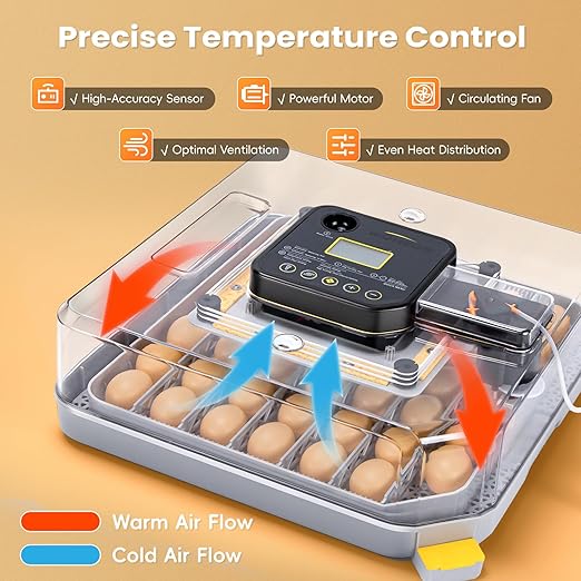 48 Incubators for Hatching Eggs, Egg Incubator with Automatic Egg Turning and Humidity Control, Temp Control, Egg Candler, Auto Water Refilling, Incubator for Chicken Eggs, Duck and Quail Eggs - Image 3