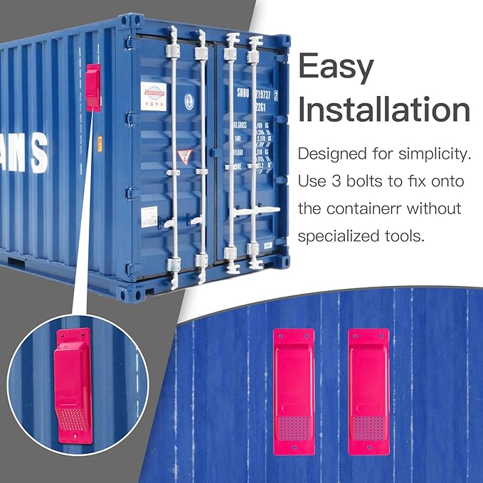 Shipping Container Air Vent Kit Heavy Duty Shipping Container Accessories Cross Flow Ventilation Kit Reduce Heat Humidity Pressure Condensation Add Air Flow for Cargo (8 Pack Pink) - Image 6