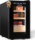 NEEDONE 23L Pro 1S Electric Cigar Humidor, Smart Humidity & Temp Quiet Control, Holds 150 Counts, Thermostatic Cabinet w/Spanish Cedar Wood Shelves & Drawer, Digital Hygrometer, Gifts for Men by NEEDONE