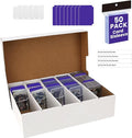 Trading Card Storage Box Large-Capacity, Card Case–Holds 3940 Cards,Includes 50 Soft Sleeves,8 Dividers&5 Supporters–for Sports, TCG, MTG Cards((1-PACK) by EBOAUSI