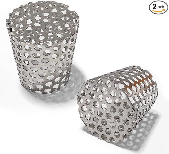 PVC Termination Cap Stainless Steel Mesh Screen Vent Cover - 2Pack, for 1.64" to 1.98" Inner Diameter Furnace and Roof Vent Pipe, Conical Exhaust Pipe Cover End Porous Is More Conducive To Drainage by LOVEERCT