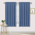 DWCN Blackout Curtains for Living Room Thermal Insulated, Energy Saving & Noise Reducing Bedroom Curtains, Dusty Blue, W 70x L 72 Inch, Set of 2 Rod Pocket Curtain Panels by DWCN