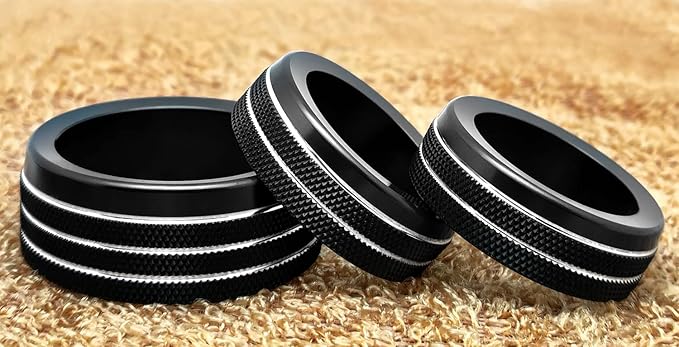 Auprite Climate Control Knob Covers for Challenger Accessories 2015-2023 2024, for Dodge Charger 2015-2023 2024, for Dodge Chrysler 300/300s 2015-2024,3Pcs Kit (Black) - Image 8