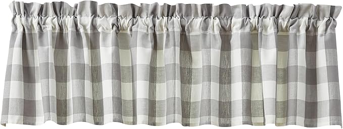 Park Designs Grey Buffalo Check Unlined Valance 14x72 by ParkDesigns