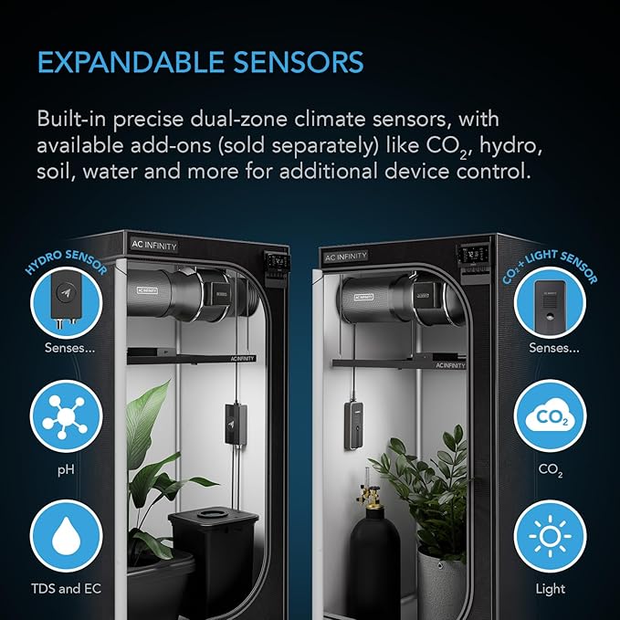 AC Infinity Controller AI+ Environmental Controller, Dynamic AI Controls Grow Devices, Insights Alerts Data Analysis w/ WiFi App, Programmable Dual-Zone VPD Temperature Humidity Automations - Image 5