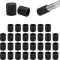 3/8" (9.7mm) Silicone Chair Leg Floor Protectors, Rubber Chair Leg Caps, Non-Slip Furniture Pads Round Chair Feet Covers End Caps for Hardwood Floors, Patio & Table Foots, Black (30PCS) by EASYEAH