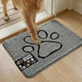 GORILLA GRIP SOAKSTOPPER Dog Door Mat, Machine Washable Rug Absorbent Doormat Captures Moisture Mud Dirt, Quick Dry Soft Chenille Entryway Rugs Indoor Entrance Mats for Dog Paws, 24x17 Paw Grey by GorillaGrip