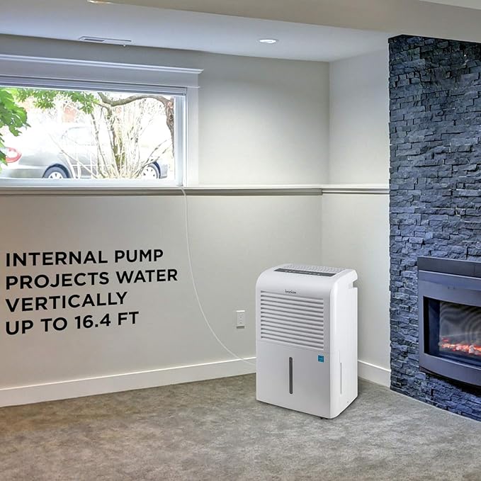Ivation 4,500 Sq Ft Smart Wi-Fi Energy Star Dehumidifier with App, Continuous Drain Hose Connector, Programmable Humidity, 2.25 Gal Reservoir for Medium and Large Rooms (4,500 Sq Ft With Pump) - Image 9
