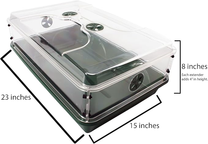 EarlyGrow 93774 Domed Propagator, 1 Height Extender, Green - Image 6
