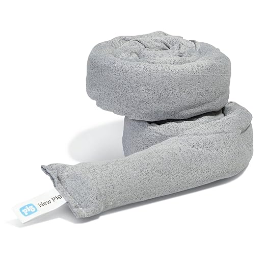 PIG Dryer-Safe Reusable Water Absorbent Sock - 2 Pack - 3" x 38" - Absorbs Up to 34 oz per Sock - Gray - PM50672 by NewPig