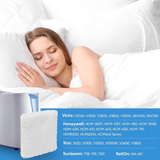 6 Pack Humidifier Filters HAC-504 Replacement for Honeywell Humidifier Filter, Filter A Humidifier Filter Replacement for HCM300/350/600/700 Honeywell Humidifier, White - Image 6