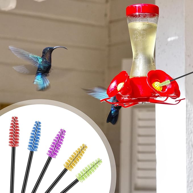 62 Pieces 3 Size Hummingbird Feeder Cleaning Brush Mini Nylon Tube Brush Set Nylon Hummingbird Feeder Parts Cleaning for Bottles, Tubes, Jars, Bird(Blue) - Image 4