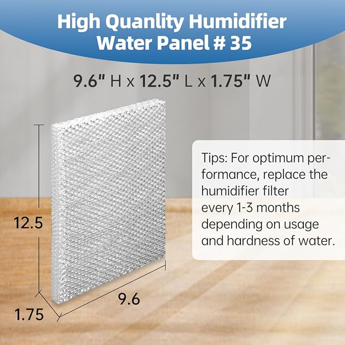 35 Humidifier Water Panel Evaporator Replacement Compatible with Aprilaire H635EZ1A 4839 Kit Filter or 560 568 600 700 760 768 350 360 10" x 13" x 1.75" 2-Pack - Image 3