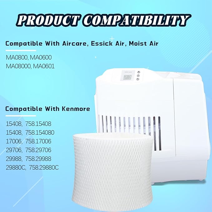 MAF2 Humidifier Filter Replacement for AIRCARE Essick Air Moist Air MA0800 MA0600 MA08000 MA0601 for Kenmore 15408 15508 154080 17006 29706 29988 Series Humidifier Super Wick Filter (2-Pack) - Image 3