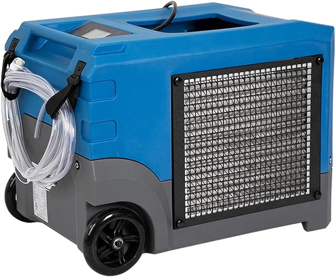 Mounto MOUNTO 268Pints LGR Commercial Compact Dehumidifier with Pump and Drain Hose, LGR Portable Dehumidifier with wheels for Home, Basements, Garages, and Job Sites (Blue) by MOUNTO