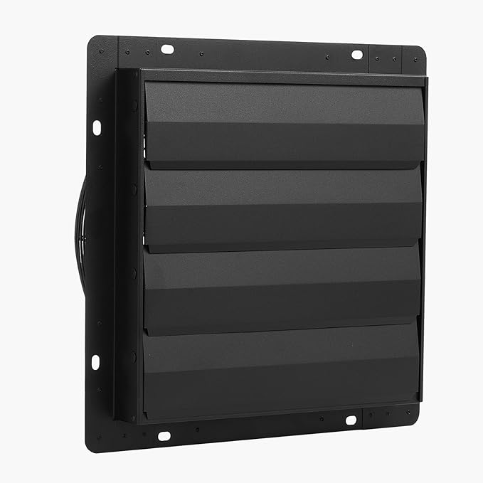 VEVOR 14 inch Exhaust Fan, Wall Mounted Attic Fan with Variable Speed, Temperature & Humidity Controller, 2000 CFM, Automatic Shutter - Image 9