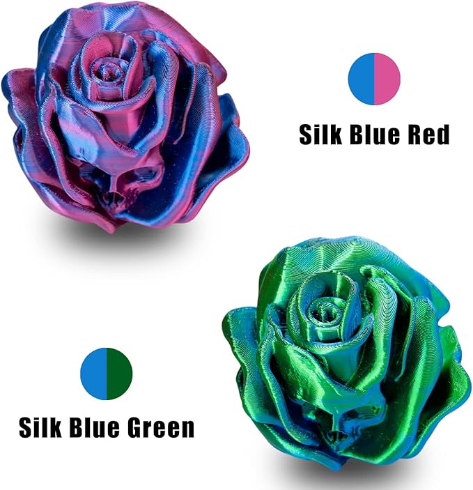 OVV3D 3D Printer Filament, PLA Filament 1.75mm Bundle, Dual Color Filament, Coextrusion 3D Filament, Silk PLA Color Change Every Inch, 3D Printing Filament +/-0.02mm, 200g X 4 Spool - Image 4