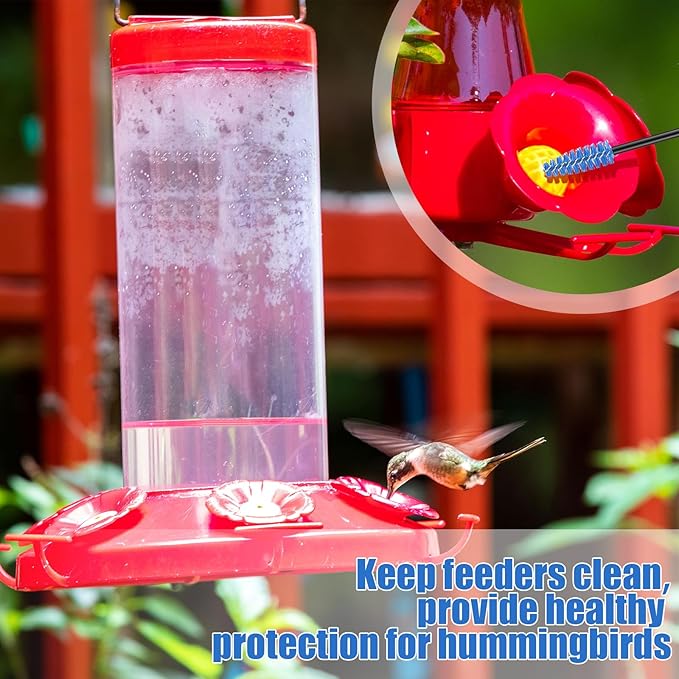 62 Pieces 3 Size Hummingbird Feeder Cleaning Brush Mini Nylon Tube Brush Set Nylon Hummingbird Feeder Parts Cleaning for Bottles, Tubes, Jars, Bird(Blue) - Image 5