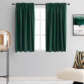 DONREN 48 Inch Curtains Emerald Green Blackout Curtains - All Season Thermal Insulated Rod Pocket Curtain Panels for Kids Room (2 Panels,52 W by 48 inches Long) by DONREN