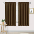DWCN Blackout Curtains for Living Room Thermal Insulated, Energy Saving & Noise Reducing Bedroom Curtains, Brown, W 70x L 72 Inch, Set of 2 Rod Pocket Curtain Panels by DWCN