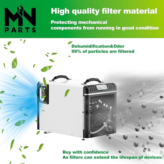 MERV 8 Filter Dehumidifier Filter Sentinel HD90/HDi90 for dehumidifiers Replacement Parts 11.8'' x 9.9'' (2packs) Does not Support HD55 HD65 Series - Image 3