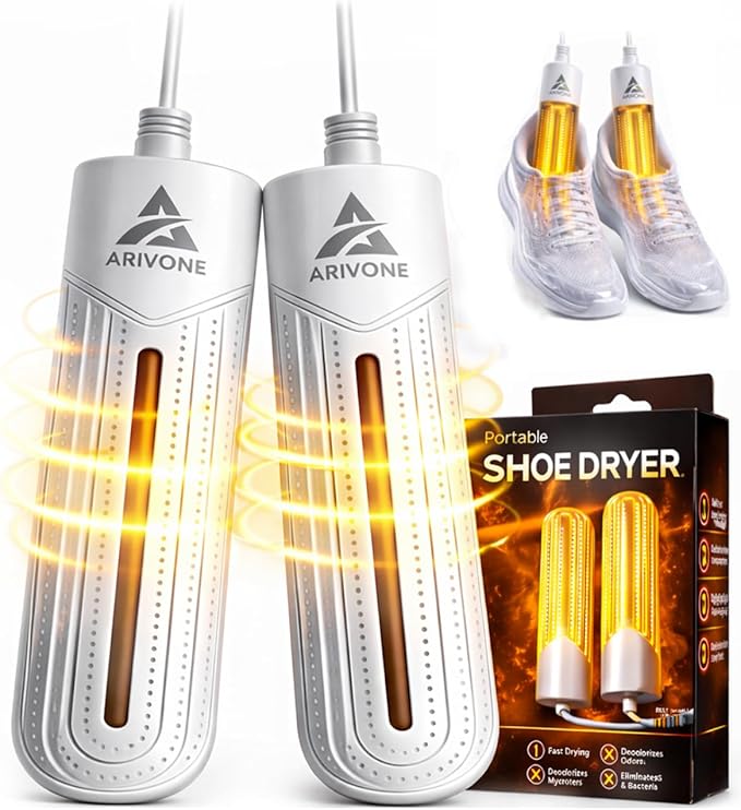 Portable Boot Dryer for Work Boots & Shoes - Quick & Efficient Electric Boot & Glove Dryer, Smart Drying System for Work Boots, Sneakers, Gloves, & Socks - Automatic Shoe Dryer for All Seasons by Unknown