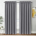 DWCN Grey Blackout Curtains for Bedroom, Thermal Insulated Energy Saving Room Darkening Curtains for Living Room (W60 x L84 inch, Set of 2 Panels, Top of Rod Pocket) by DWCN