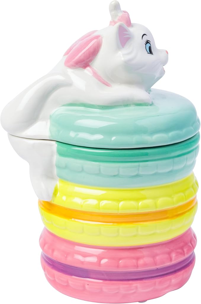 Silver Buffalo Disney The Aristocats Small Sculpted Ceramic Snack Jar Featuring Marie, 4” x 4.85” x 7.3” - Image 2