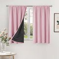 BGment Pink Blackout Curtains for Nursery, Short Full Room Darkening Thermal Insulated Curtains for Girls Room Soundproof Rod Pocket Baby Kids Curtains 54 Inch Length, 2 Panels, 52 Inch Wide by BGment