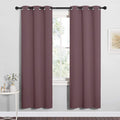 NICETOWN Bedroom Curtain Panels Blackout Draperies, Dry Rose, 1 Pair, 34 by 72-inch, Thermal Insulated Solid Grommet Blackout Curtains/Drapes by NICETOWN